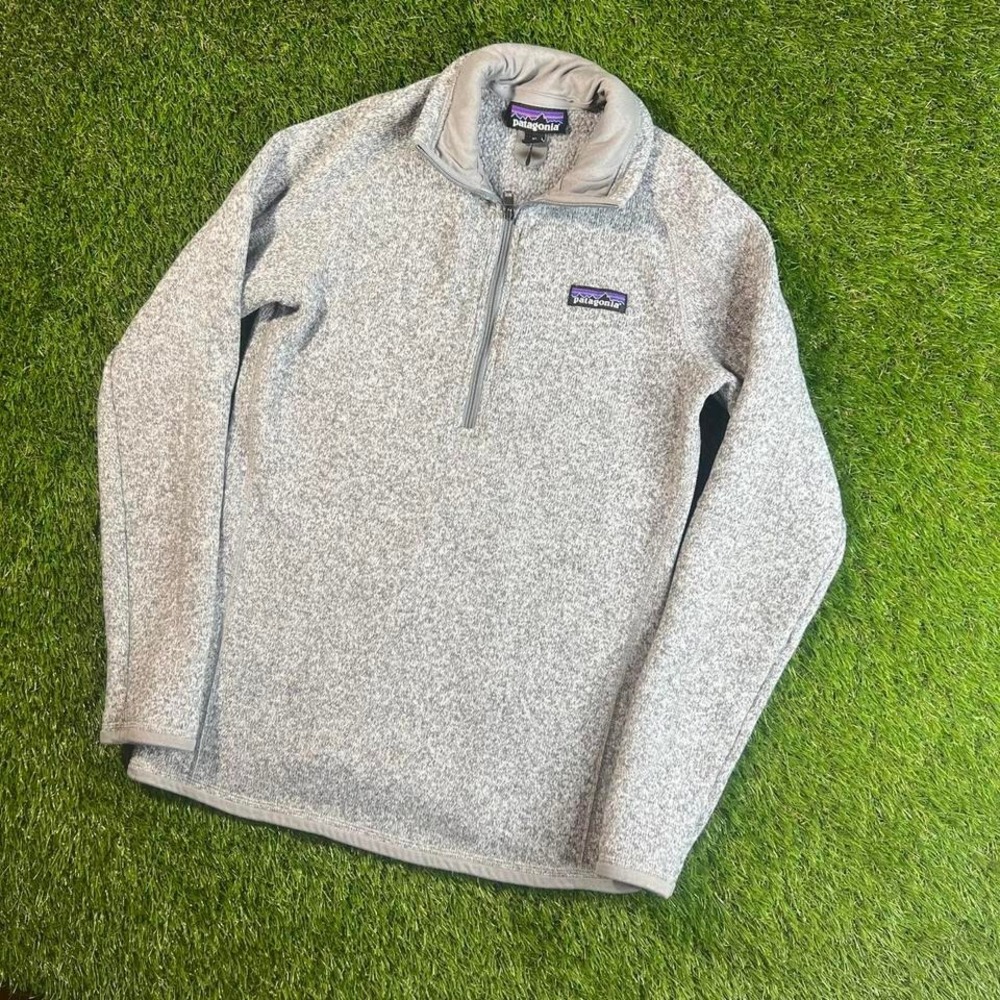 Patagonia Better Sweater 1/4 Zip Fleece Pullover Gray Womens XS Cozy
